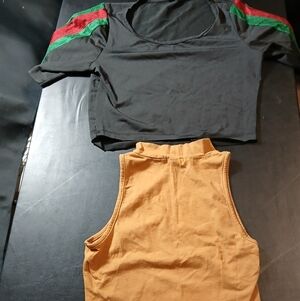 Bozzolo Ligth Brown Size S Kid Sleveeless/nameless Black Size S/M Kid Shirt